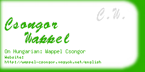 csongor wappel business card